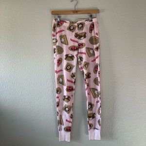 Cartoon Breakfast Thermal Pants | XS